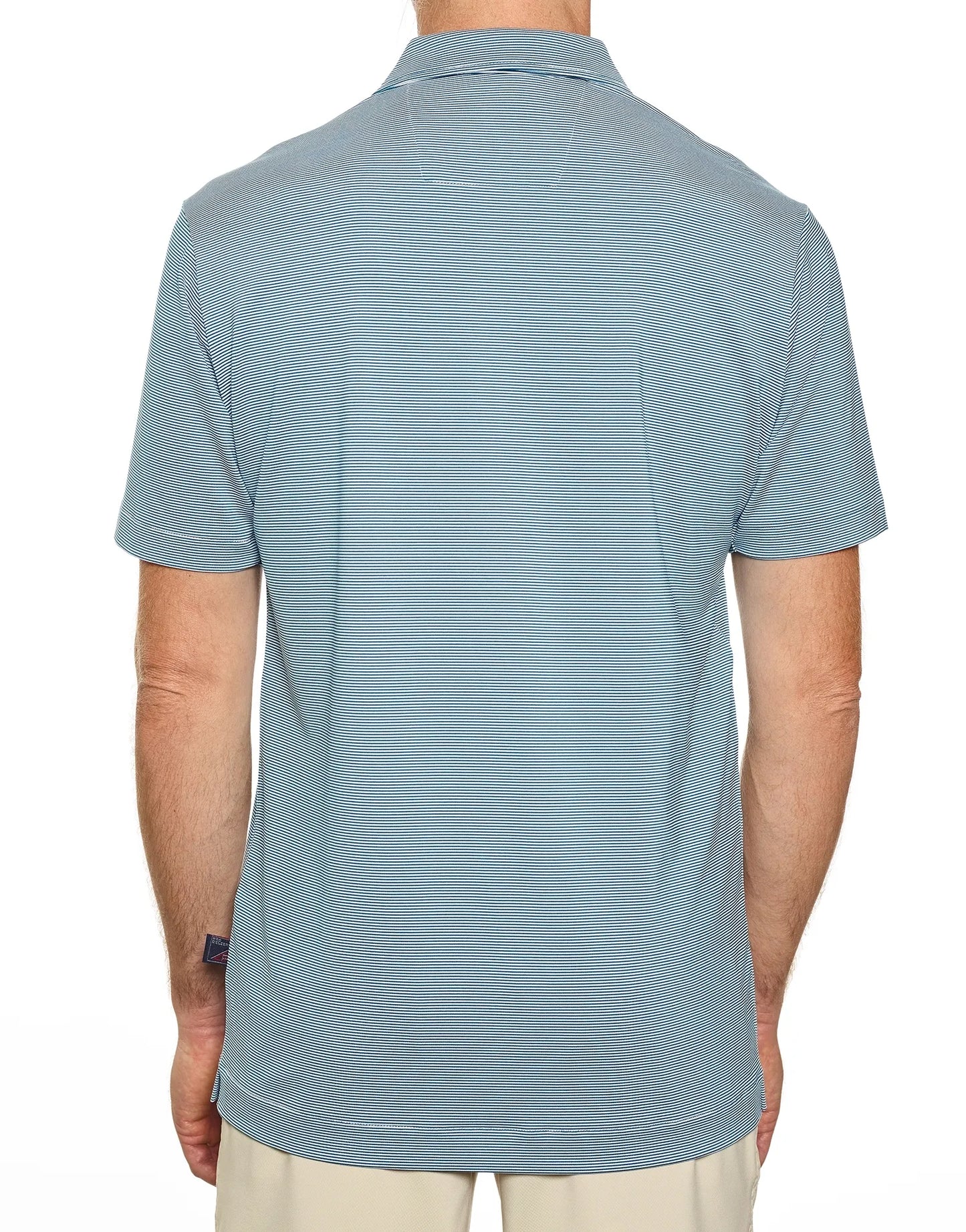 Pro Celebrity Men's Windsor Mini-Feeder Stripe Polo Shirt, Ocean Teal, 2X-Large (Clearance)