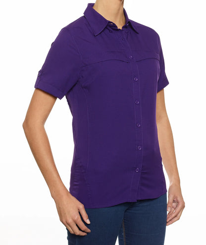 Pro Celebrity FSL189 Ladie's Fishing Shirt, Purple, X-Large (Clearance)