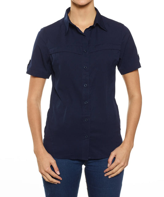 Pro Celebrity Ladies' Fishing Shirt, Navy, X-Small (Clearance)