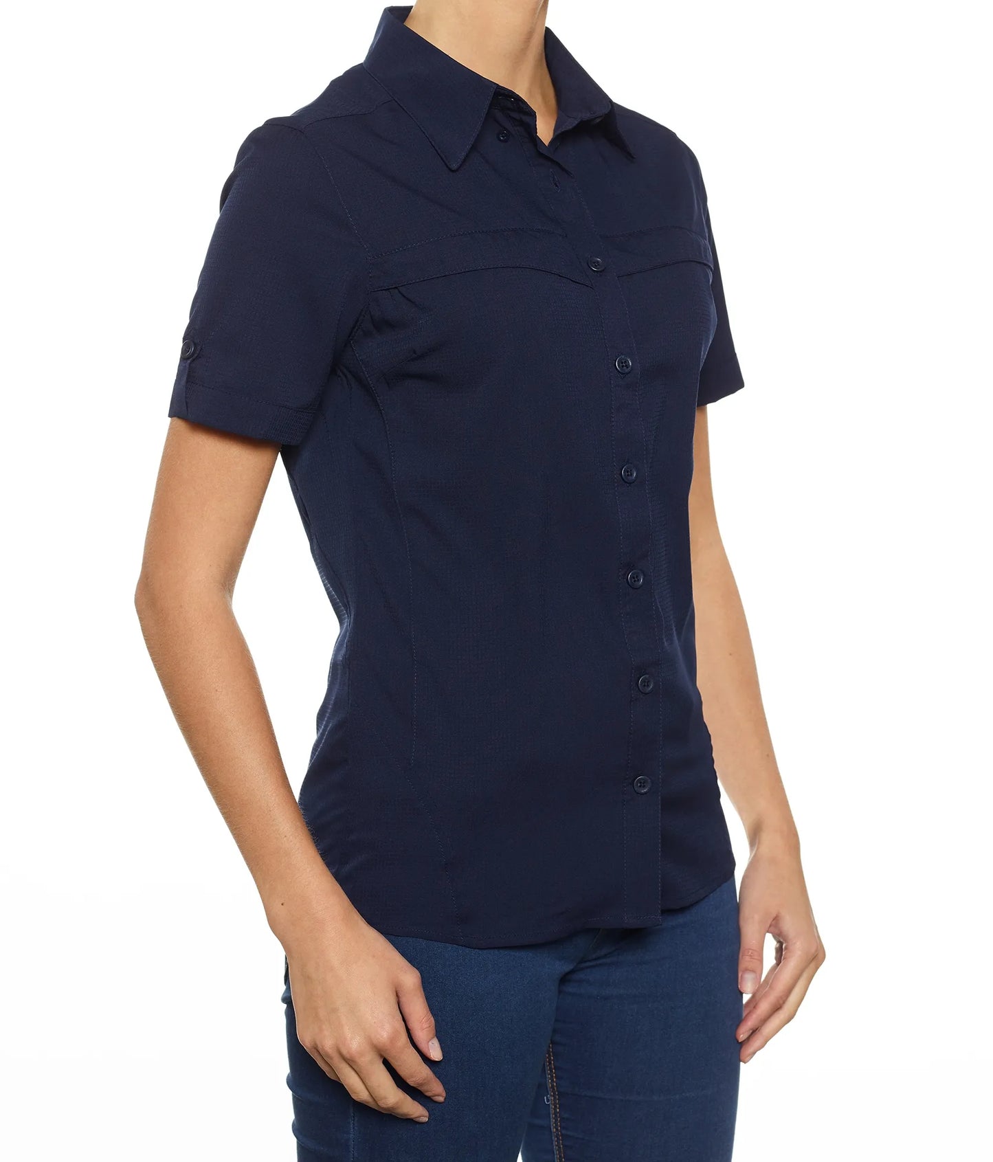 Pro Celebrity Ladies' Fishing Shirt, Navy, X-Small (Clearance)