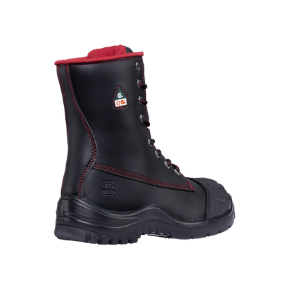 Big Bill Women's Big Red Microfiber Work Boots 8"-Black- BB4002W