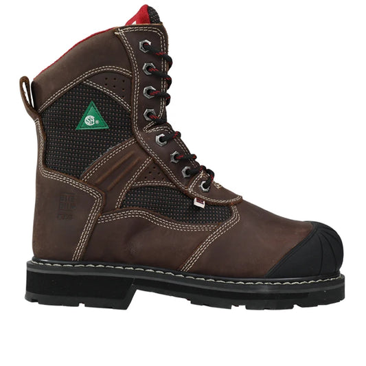 Big Bill BIG BOSS 8" Steel Toe Work Boots-Brown-BB4014