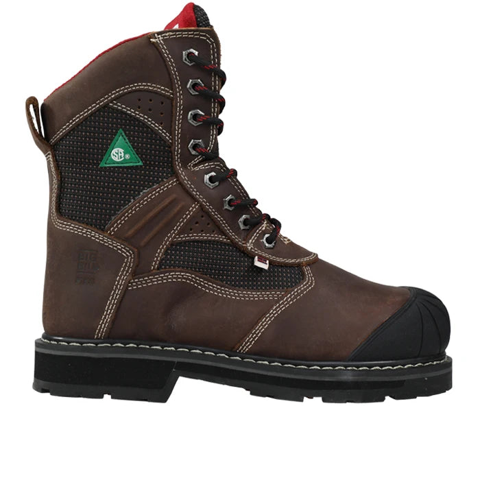 Big Bill BIG BOSS 8" Steel Toe Work Boots-Brown-BB4014