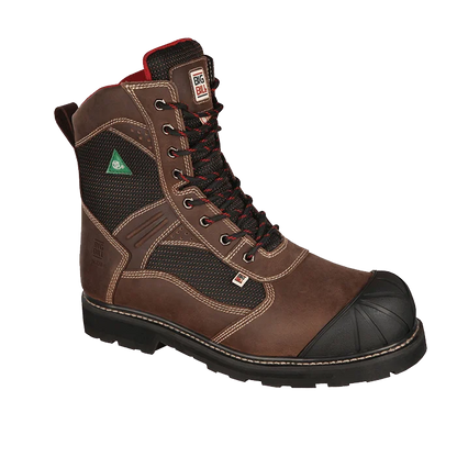 Big Bill BIG BOSS 8" Steel Toe Work Boots-Brown-BB4014