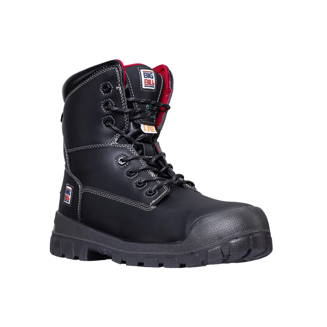 Big Bill Big Tuff M 4 Seasons Metal Free Work Boots 8''-Black-BB5002