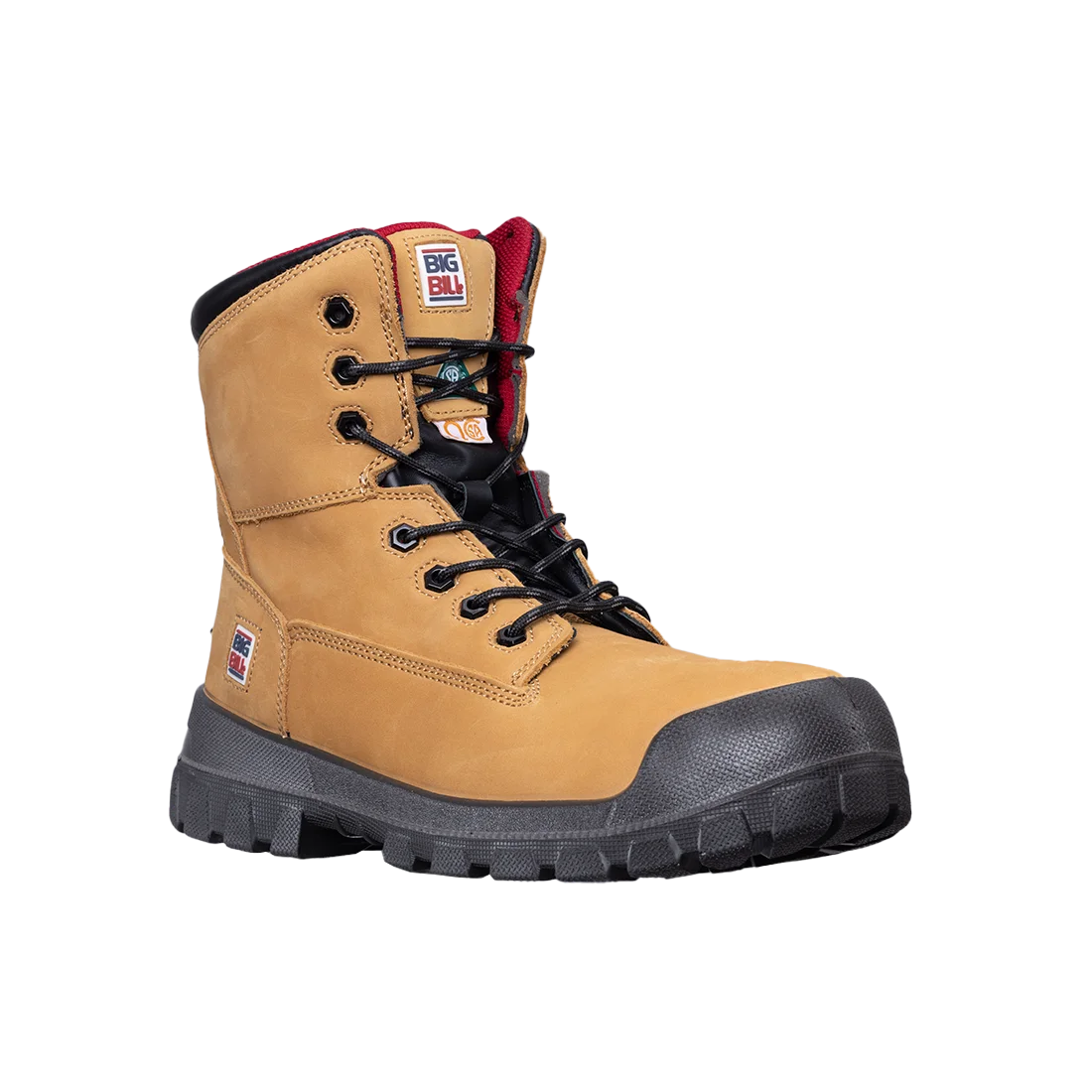 Big Bill Big Tuff M 4 Seasons Metal Free Work Boots 8''-NUBUCK-BB5004