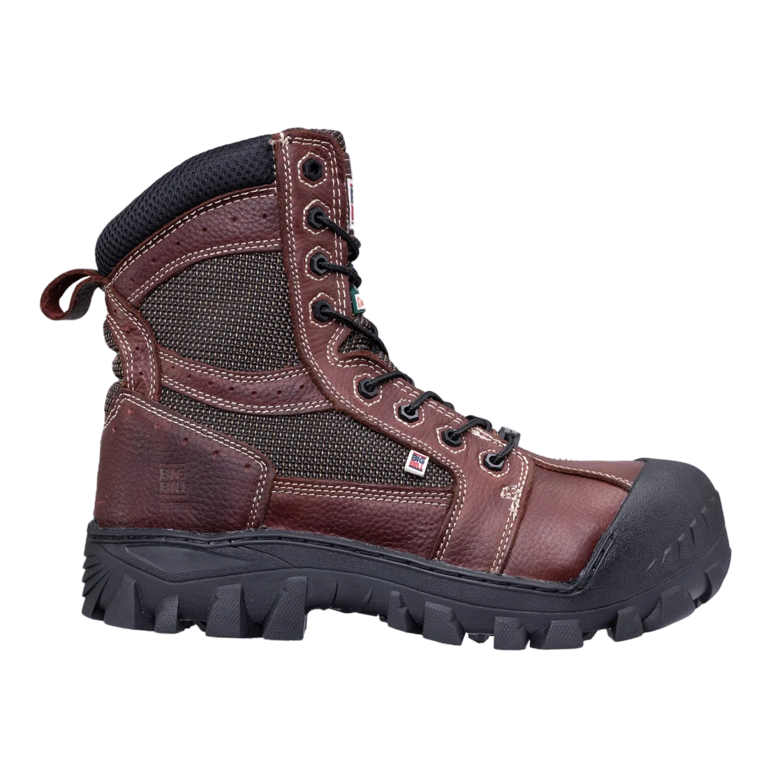 Big Bill BIG BREEZE 8" Metal Free Work Boots-Brown- BB5014