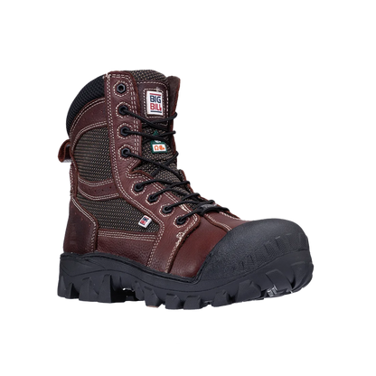 Big Bill BIG BREEZE 8" Metal Free Work Boots-Brown- BB5014