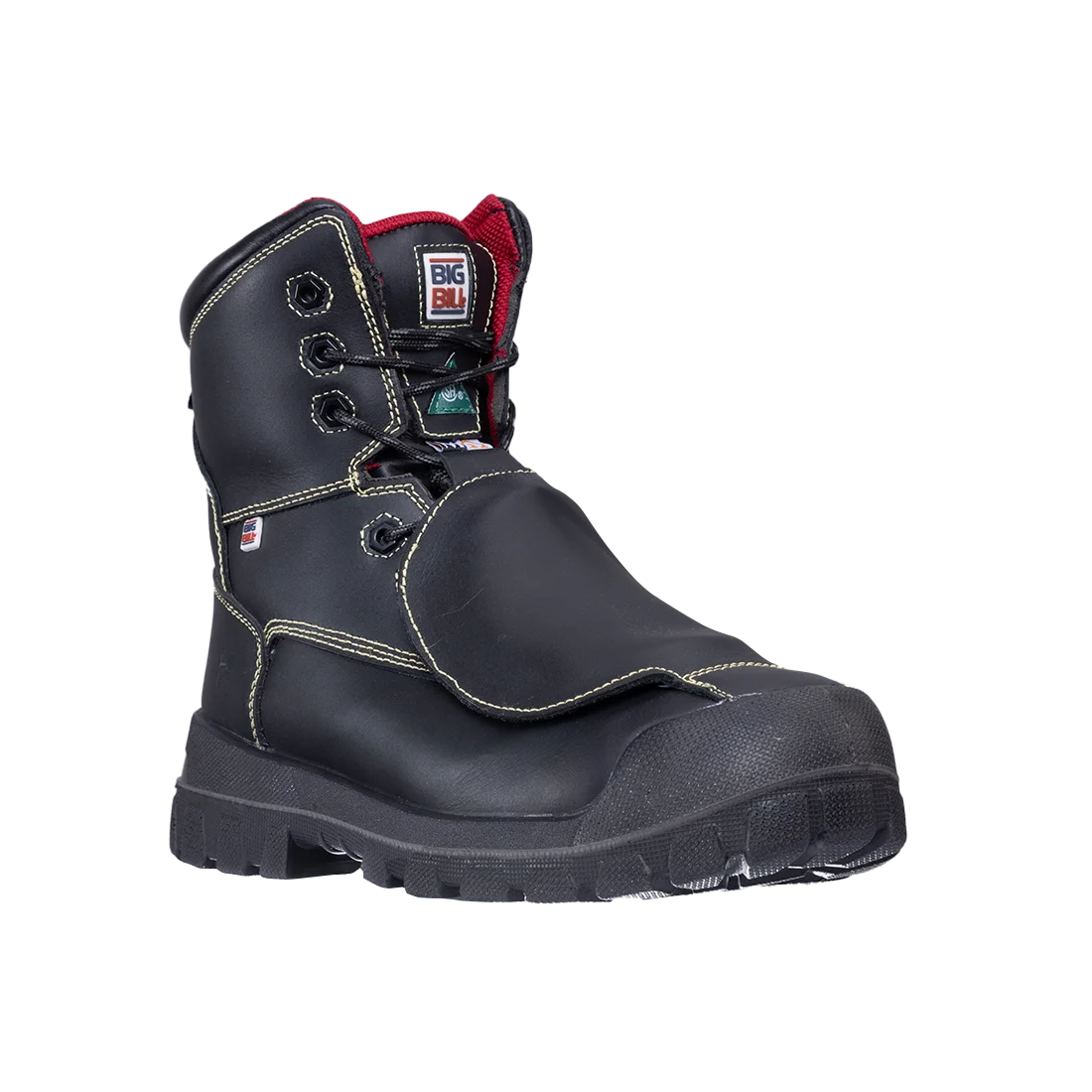 Big Bill Big Bone 4 Seasons Metal Free & Metatarsal Work Boots 8"-Black- BB5200