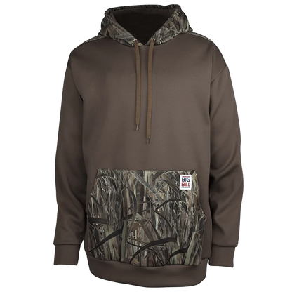 Big Bill Fleece Hoodie with Camo Pocket-Brown