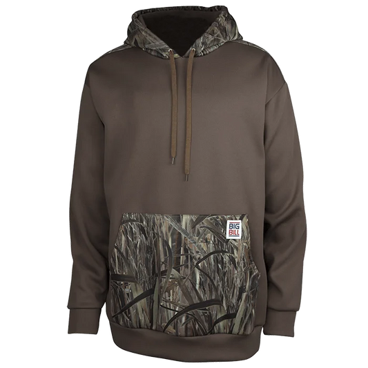 Big Bill Fleece Hoodie with Camo Pocket-Brown