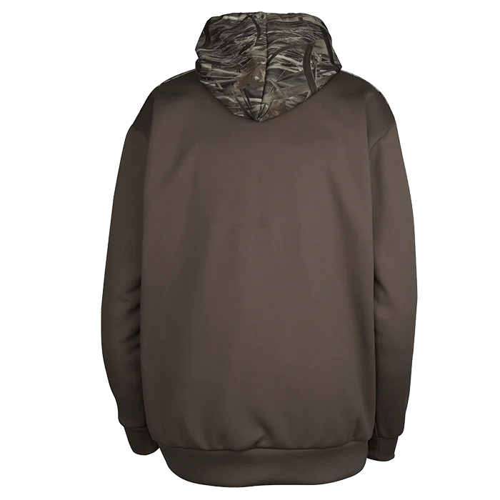 Big Bill Fleece Hoodie with Camo Pocket-Brown