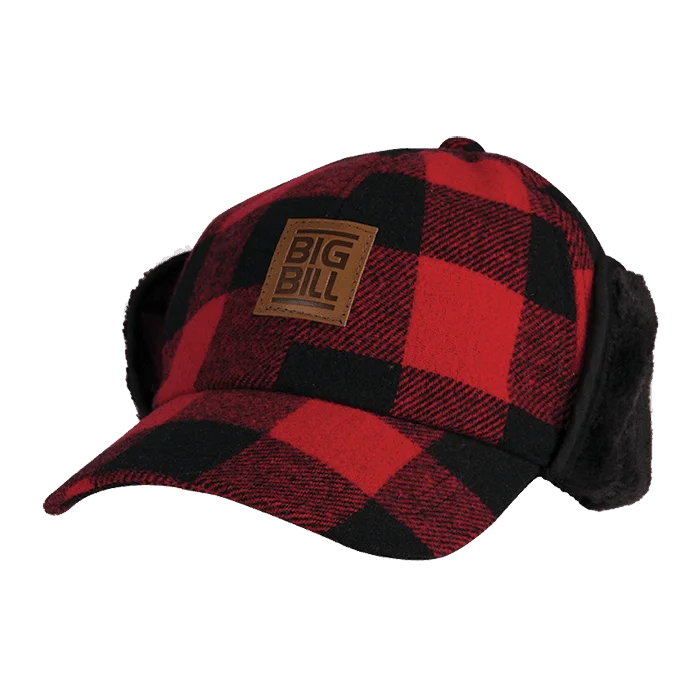 Big Bill Plaid Wool Hat-Red