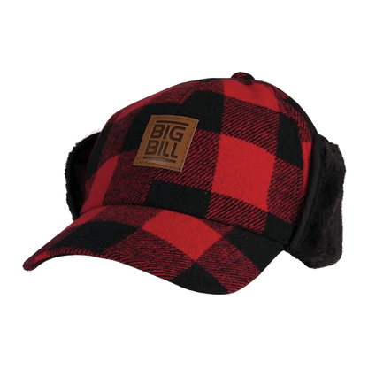 Big Bill Plaid Wool Hat-Red