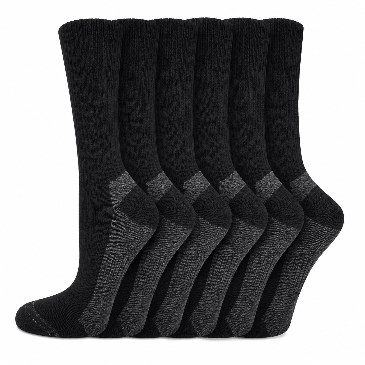 Dickies Women's 6 Packs Dri-Tech Moisture Control Crew Socks, Sizes 6-9 - ( I61002 ) - Basics Clothing Store