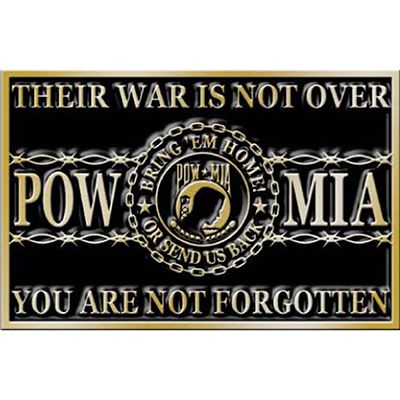 BUCKLE-POW*MIA,THEIR WAR - B0134