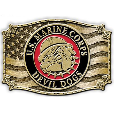 BUCKLE-USMC,BULLDOG B0129
