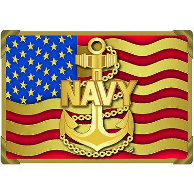 Eagle Emblems Buckle-USN Anchor