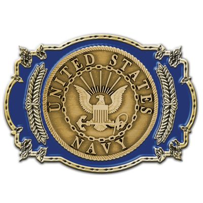 BUCKLE-USN LOGO B0121