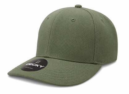 Decky 6 Panel Mid Profile Structured Acrylic/Polyester Cap #207