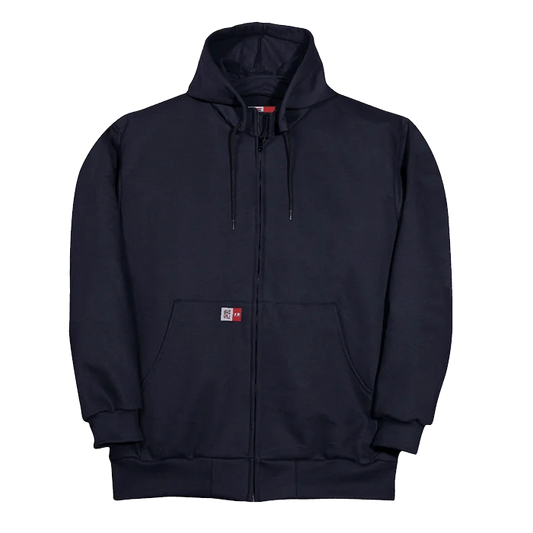 Big Bill Wind Resistant Zip-Front Sweatshirt with Detachable Hood- DW27WP12-Navy