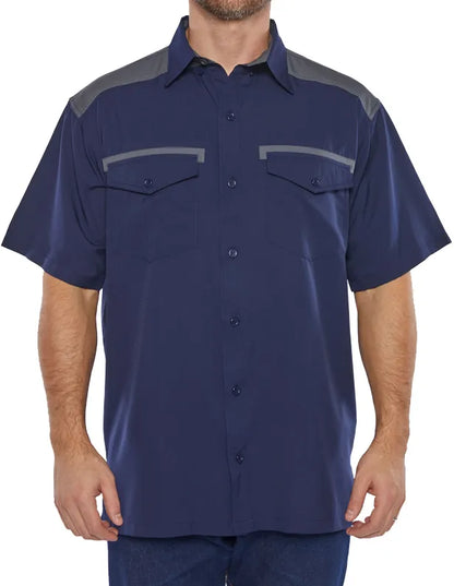 Pro Celebrity Men's Short Sleeve Icon Color Block Fishing Shirt