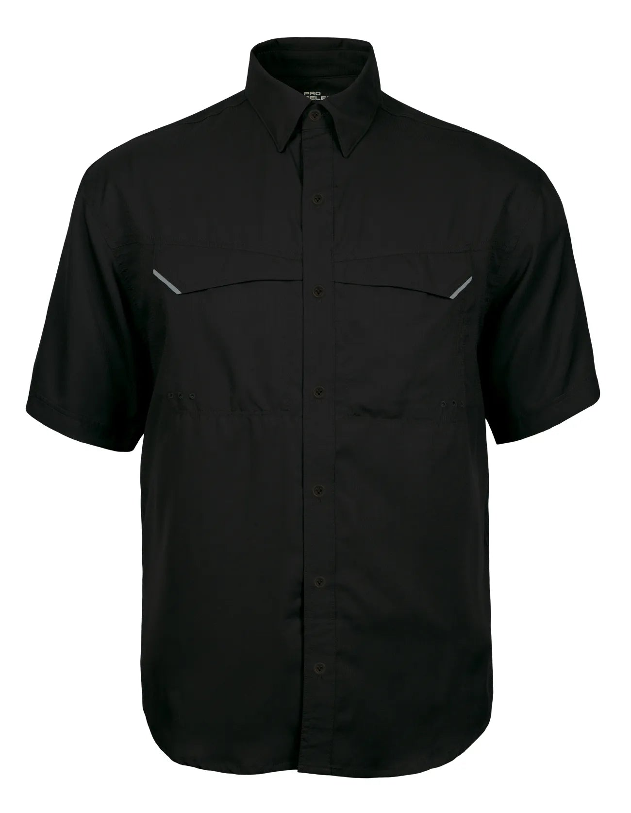 Pro Celebrity FST889 Men's Short Sleeve Pro Fishing Shirt, Black, Medium (Clearance)
