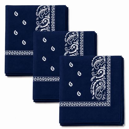 Levi’s 3-Piece Paisley Bandana Set – 100% Cotton