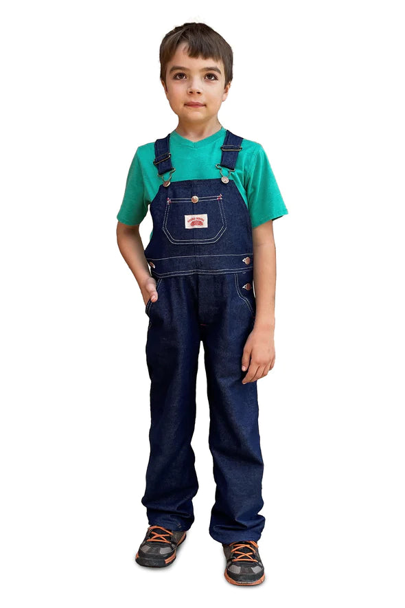 Round House #9 Youth Blue Denim Bib Overalls