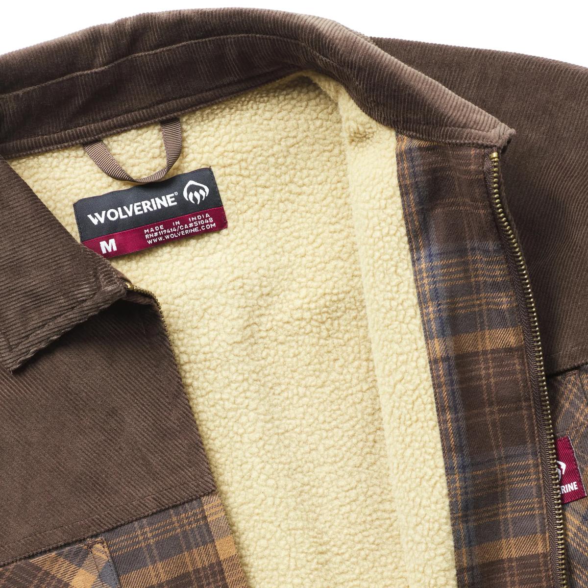 Wolverine Men's Marshall III Sherpa Zip Shirt Jac - W1213160