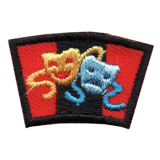 Drama Masks Segment Patch Iron On 1 inch