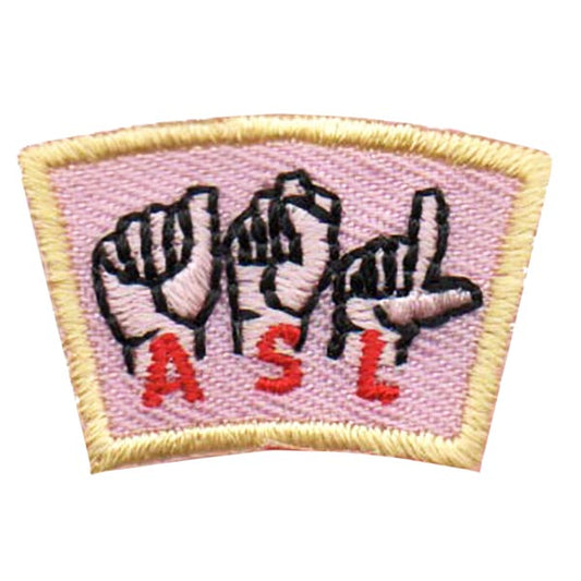 Sign Language Segment Patch Iron On 1 Inch