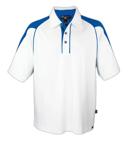 Pro Celebrity KTM186 Magnum Men's Polo Shirt, White & Royal, Medium (Clearance)