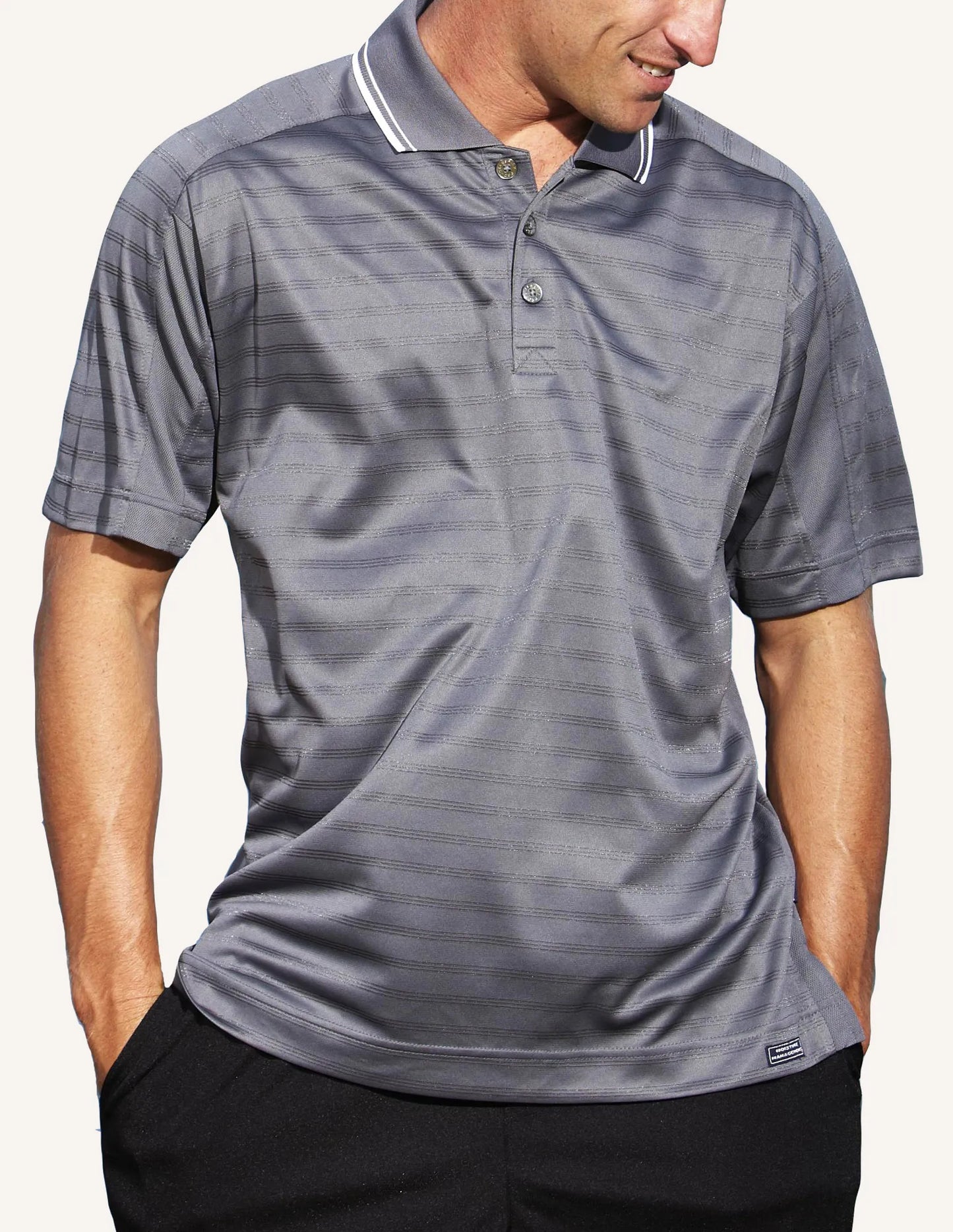 Pro Celebrity Men's Ambassador Polo Shirt, Graphite, Large (Clearance)