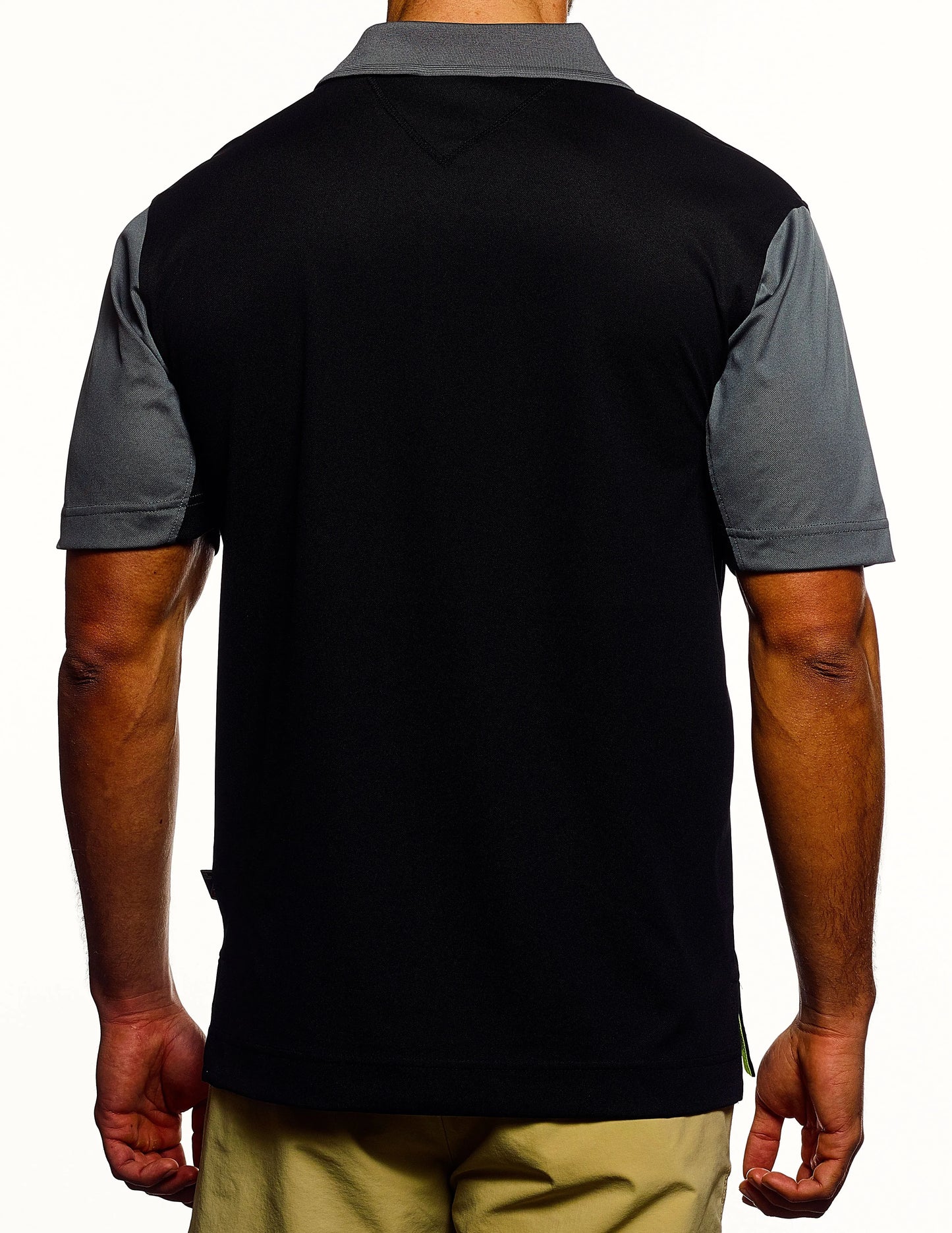 Pro Celebrity KTN347 Men's Corvette Polo Shirt, Black & Graphite, 2X-Large (Clearance)