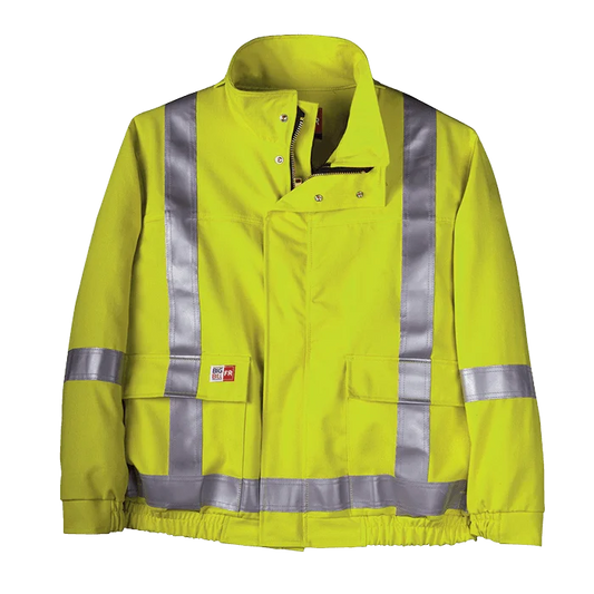 Big Bill Unlined Jacket with Reflective Material- L498TY7-Yellow