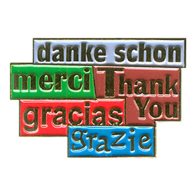 Thank You (5 Languages) Pin