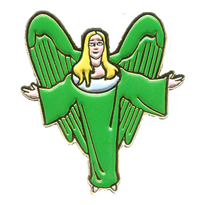 Green Angel (Arms Out) Pin