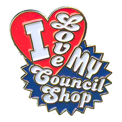 I Love My Council Shop Pin