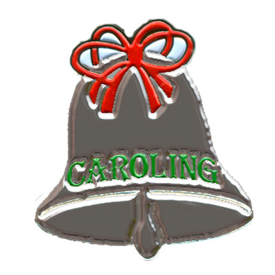 Caroling Bell (Silver) Pin