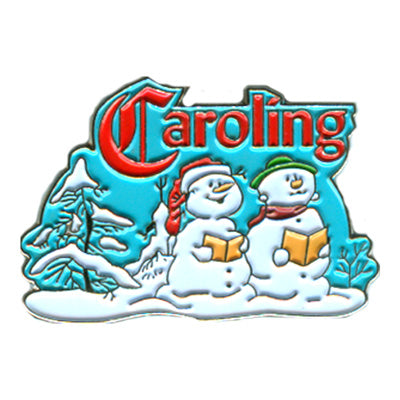 Caroling Snow People Pin