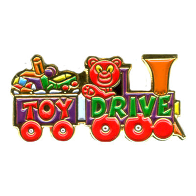 Toy Drive (Train) Pin