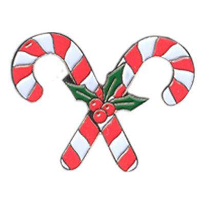 Candy Canes Crossed Pin