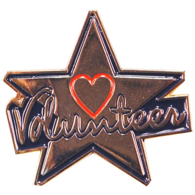 Volunteer (Star & Heart) Pin