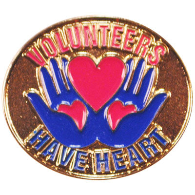 Volunteers Have Heart Pin