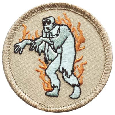 Flaming Zombie Patrol Patch