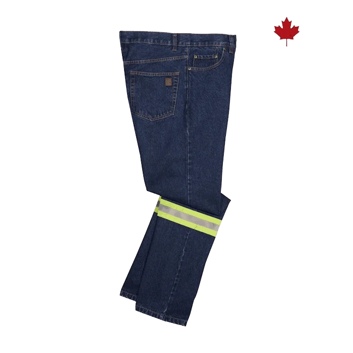 Big Bill Regular Fit 5-Pocket Denim Jeans with Reflective Material-RT1989-Stone