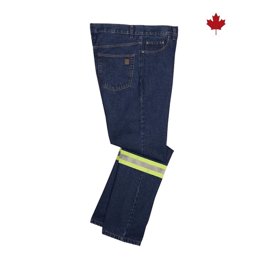 Big Bill Regular Fit 5-Pocket Denim Jeans with Reflective Material-RT1989-Stone