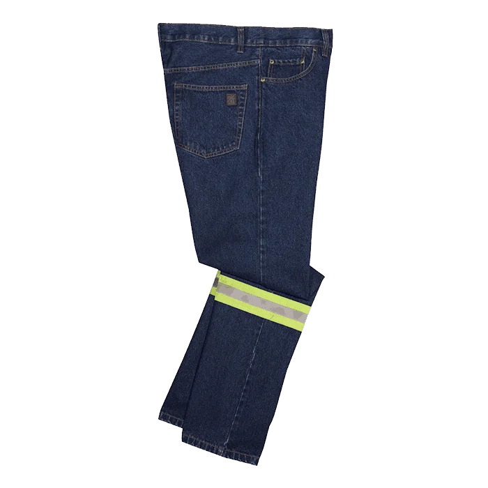 Big Bill Regular Fit 5-Pocket Denim Jeans with Reflective Material-RT1989-Stone