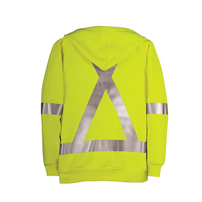 Big Bill Hi-Viz Wind Resistant Zip-Front Sweatshirt with Detachable Hood